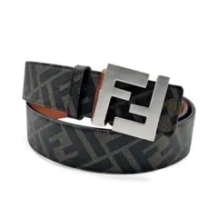 FENDI FFスクエアリバーシブルベルト シルバー 80サイズ 目黒蓮着用