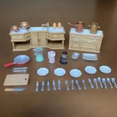 シルバニアファミリー　キッチン　調理器具　鍋　食器　カトラリー　まとめ売り