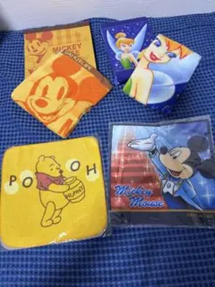 ディズニー ミッキー プーさん ティンカーベル ハンドタオル 4枚第一生命