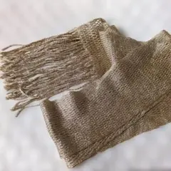 ⭐️新品⭐️COMME CA ISM ゴールド ラメ ストール フリンジ付のサムネイル