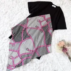 ✨美品✨MSGM Tシャツ スカーフ柄 ブラック イタリア製 Sのサムネイル