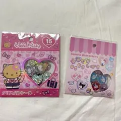 正規品　おはじき　きらきらシール　ハローキティ　クリスタルシール 日焼けキティ