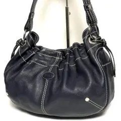 トッズ ワンショルダーバッグ 舟型 ロゴ 型押し レザー ブラック 希少 vectorpremium_165-502505280107