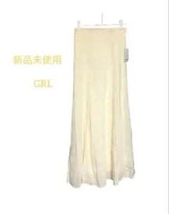 【新品未使用】グレイル　GRL フレアロングスカート アイボリー Mサイズ 刺繍