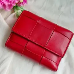 【近代】希少 ボッテガべネタ カセット 三つ折り財布 マキシ イントレチャート