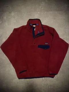 【状態良】patagonia シンチラ スナップT フリース 赤紺　2013年