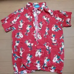 東京ディズニーリゾート ミニー アロハシャツ S　赤