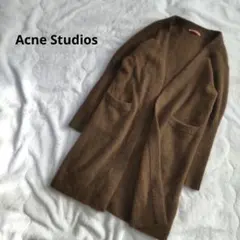【美品】アクネステュディオス ウール　モヘアロングカーディガン ブラウンのサムネイル