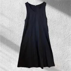 ユニクロ M フリースワンピース フレアロング ノースリーブ レイヤード 暖か