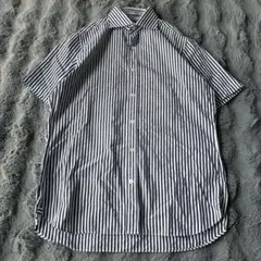 BEAMS F ストライプ 半袖シャツ L ホリゾンタルカラー ビームスエフのサムネイル