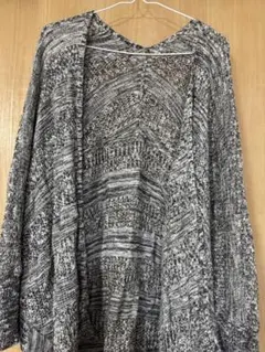 JEANASIS モノトーンストライプ 五分袖カーディガン Fサイズ