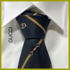 TG3416 GUCCI グッチ オールド パターン柄 ストライプ ネクタイ