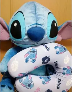 ディズニー スティッチ ネックピロー - メルカリ