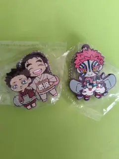 鬼滅の刃　キャラばんちょうこう　ラバーマスコット　猗窩座／狛治&慶蔵