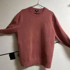 ユニクロ ウォッシャブルミラノリブクルーネックセーター XLレッド 474203