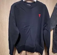 AMI ハートロゴ ブラックスウェット トレーナー