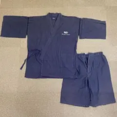 ネイビー 甚平 刺繍入り