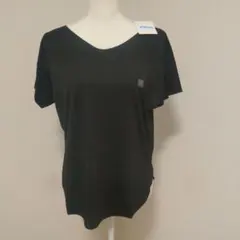 ユニクロ　エアリズム VネックシームレスTシャツ S ブラック　新品未使用