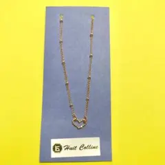 【Huit Colline 】ミニマムハート★ブレスレット★ピンクゴールド