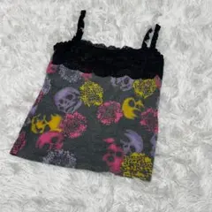 HYSTERICS ヒステリックス スカル ドクロ レース　キャミソール　Y2K