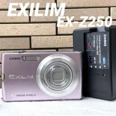 美品✨充電器＆バッテリー2個付　EXILIM EX-Z250 コンデジ　シルバー バッテリー充電器付き EXILIM EX-Z250 コンデジ デジカメ