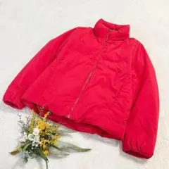 美品✨【ユニクロ】ハイブリッドダウンパーカー ジャケット レッド S ●