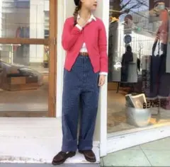 【BEAMS BOY】 ディープライズ ストライプ ワイド デニムパンツのサムネイル