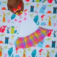 ムージョンジョン♪立体蝶々カラフルチェックドッキングop (ビームス☆プチジャム