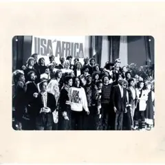 1985年「USAフォー・アフリカ」We Are the World　ブリキ看板