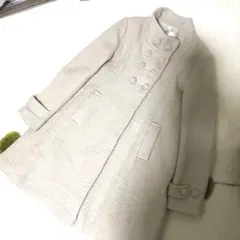 【OLIVE des OLIVE】ベージュ ダブルブレスト コート　ワッフル地