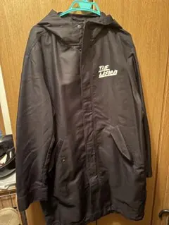 H&M 黒 ロングナイロンジャケット L