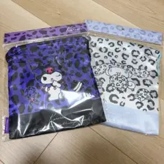 クロミ シナモンロール ヒョウ柄 巾着 2個セットのサムネイル
