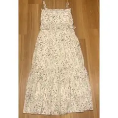 新品　apres jour アプレジュール　フリルキャミワンピース　花柄　ロング