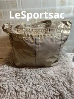 レスポートサック トートバッグ ゴールド エナメル調 ナイロン