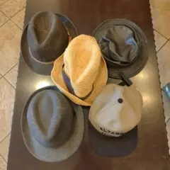 帽子 5点セット グレー ベージュ ブラック