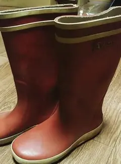 AIGLE キッズ レインブーツ レッド