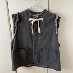 FREAK'S STORE デニムベスト フリンジのサムネイル