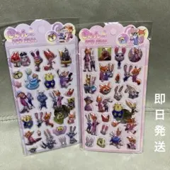 ズートピア　ディズニー　海外　3D 立体　プチドロップ　ボンボンドロップシール