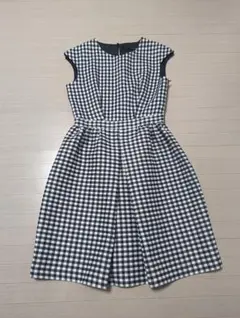 ザラ ZARA ギンガムチェック　ワンピース　白×黒　サイズXS