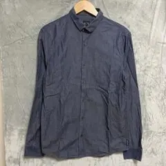【L762】 ArmaniExchange ダンガリーシャツ サイズM ネイビーのサムネイル