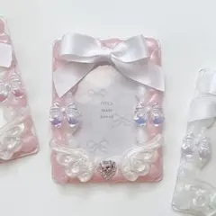 トレカケース　ホイップデコ　B8 硬化ケース　天使　メイド　ピンク