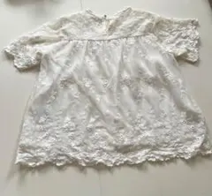 earth music &ecology アース　半袖ブラウス　総レース