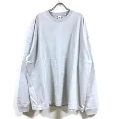 新品 5.6オンス ビッグシルエット 長袖 Tシャツ メンズ フロストグレー Mのサムネイル