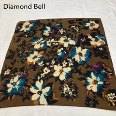 希少　レトロ　Diamond Bell ウール100% 花柄　特大大判スカーフ