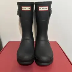 値下HUNTER ショート バック アジャスタブル レインブーツ 23cm 長靴