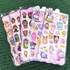 ラブブ ぷくぷくシール 3Dシール おしりぷにぷにシール 5枚セット 002