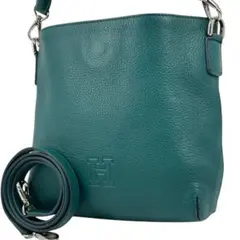 【極美品】ヒロフ　ショルダーバッグ　2way ワンショルダー　Hロゴ　グリーン系