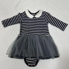 petit main ネイビーストライプ ワンピース 80cm