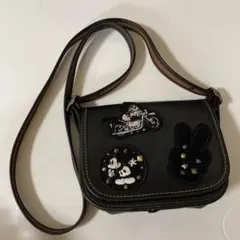 coach ディズニー　ワッペン　バイク　ミッキー　黒