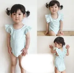 子供　女の子用♡フリルワンピース水着　Lサイズ　110〜120サイズ